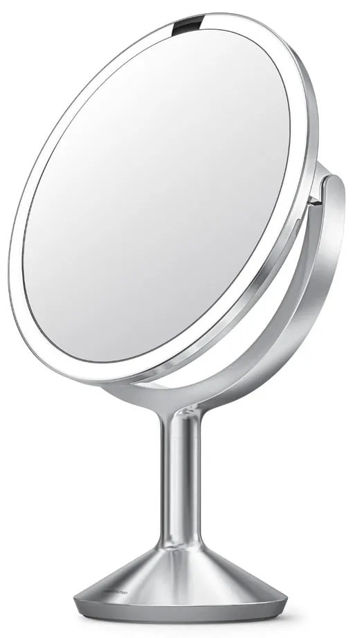 Kozmetikai tükör világítással-nagyítós (ötszörös) ø 25 cm Sensor Trio Max – simplehuman