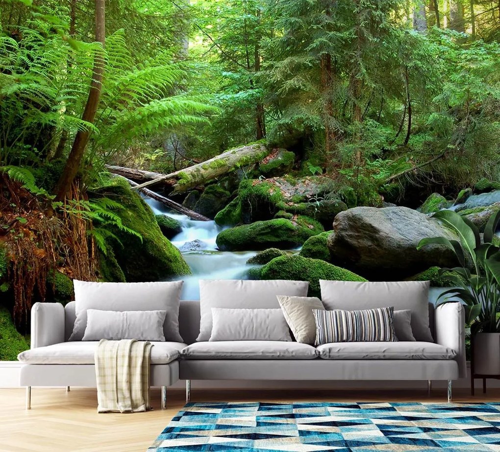 Gario Fotótapéta Zöld erdő Anyag: Vlies, Méret: 450 x 315 cm