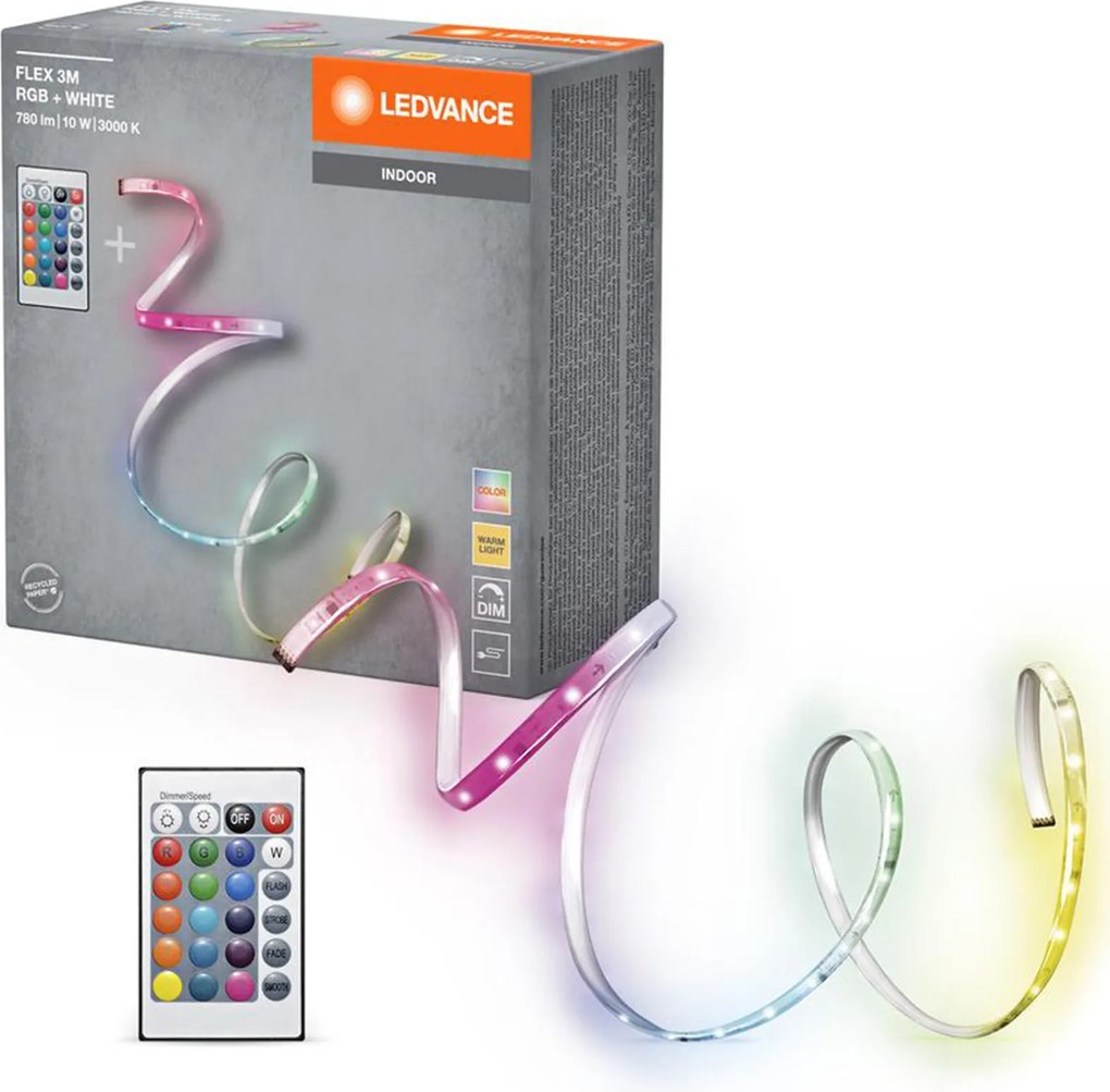 Led szalag 10W 3000K Meleg RGBw Távirányító 3M Flex Ledvance