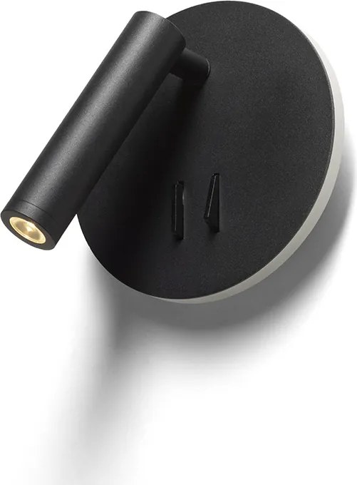 RENDL THALIA nástěnná černá satinovaný akryl 230V LED 6+3W 3000K