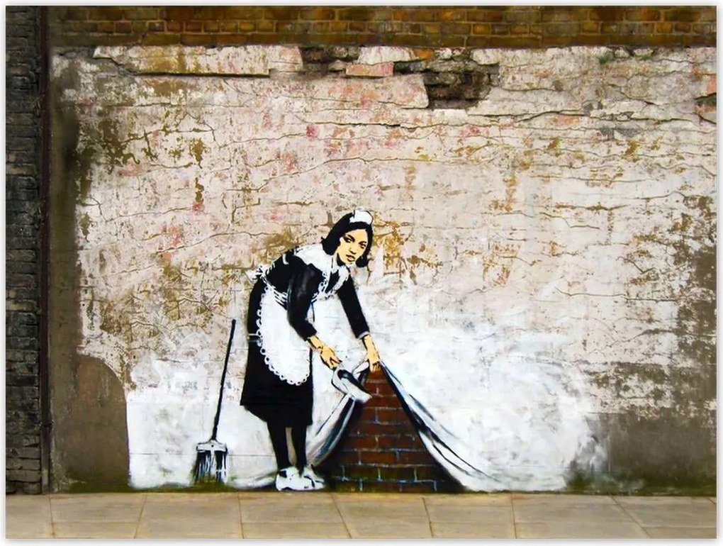 Poszterek 40x30 Banksy Takarítónő Grafiti