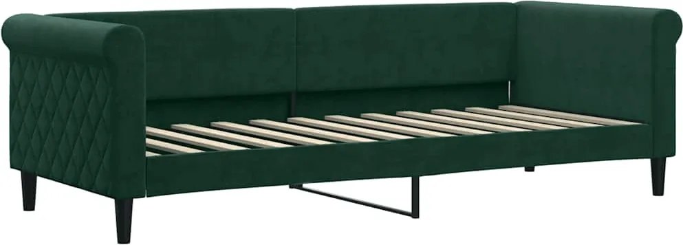 vidaXL sötétzöld bársony kanapéágy 80 x 200 cm