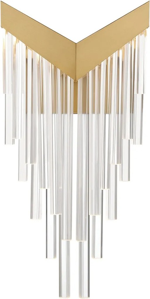 Quintiesse glamour modern fali lámpa vivien átlátszó csiszolt arany elsqn-vivien-1w-bg
