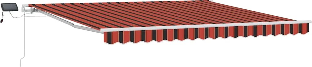 vidaXL Behúzható napellenző narancssárga és barna 400 × 300 cm