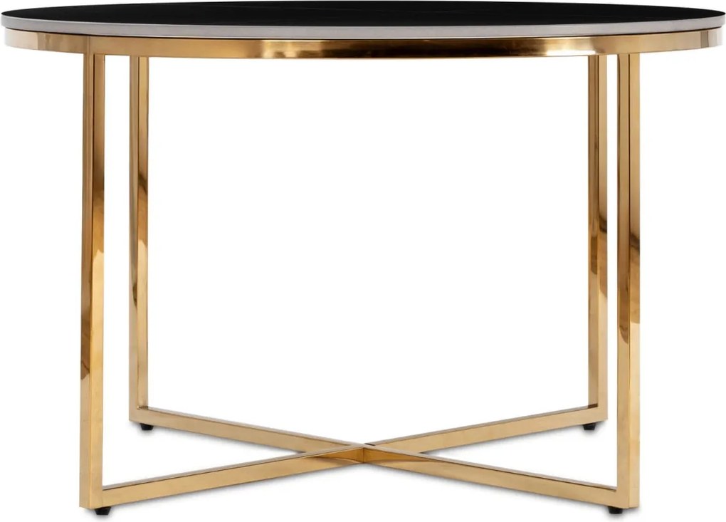 Kerámia asztal fekete márvány matt/arany színben MARINE