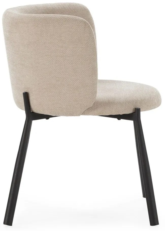 Bézs kárpitozott étkezőfotel szett 2 db-os Ginny – MOME