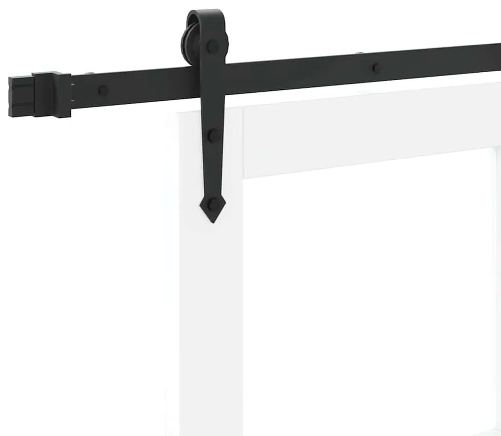Egyszerű Csúszó Ajtó Fehér 83 x 232 cm Fa és fém