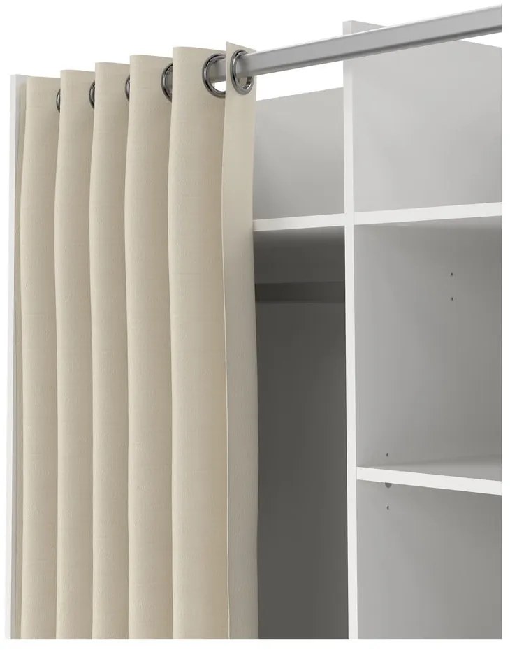 Fehér-bézs ruhásszekrény 100x160 cm Kit – Tvilum