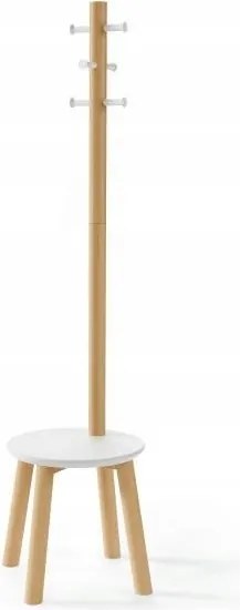 Akasztó Ülőfelülettel fehér/natúr Pillar