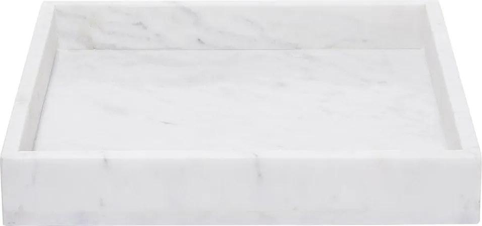 MARBLE márvány tálca, fehér 30 x 30cm