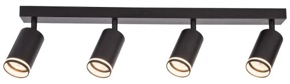 PIPE spotlámpa 4xGU10/10W/230V fekete
