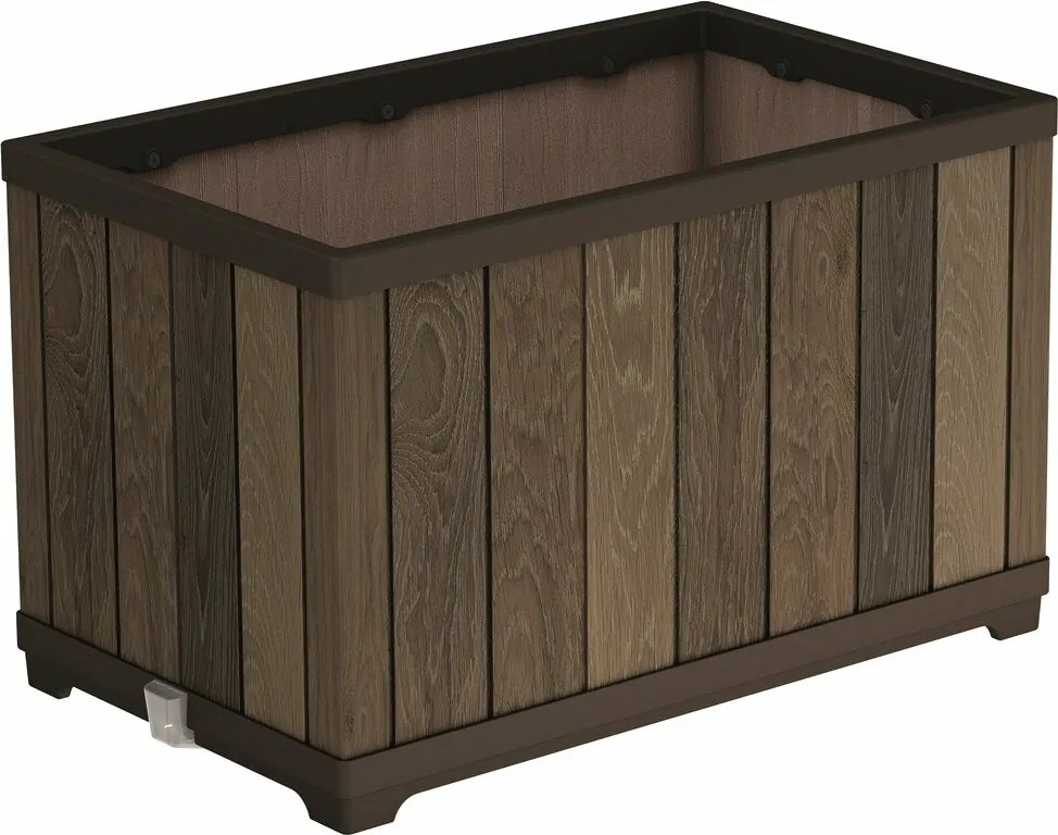 Keter virágcserép Deco Rectangle 45,5 x 76 x 45,5cm, barna