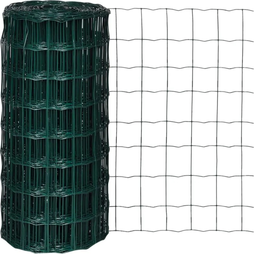 vidaXL Euro Fence zöld acélkerítés 10 x 0,8 m