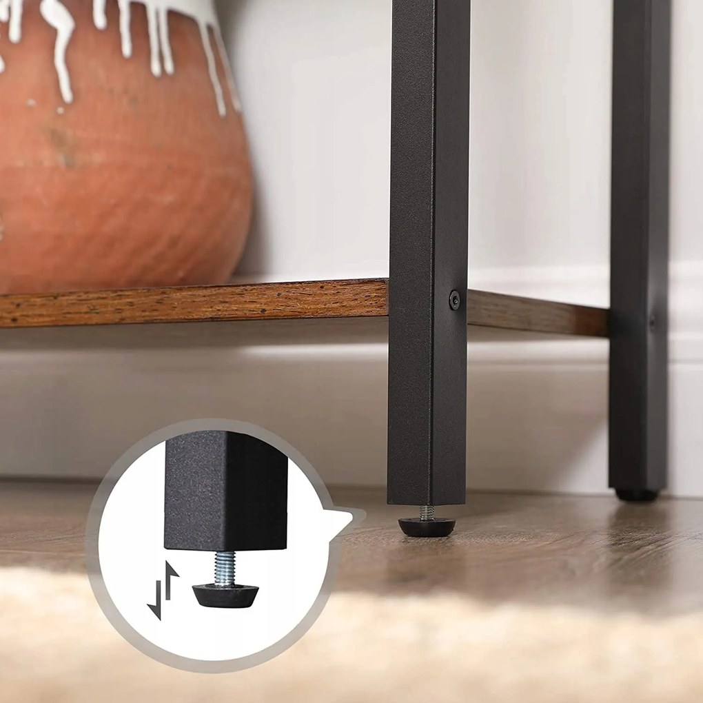 Könyvespolc TAYLOR 6 polc 186x60cm, rusztikus barna