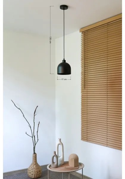 Duolla - Kábeles függőlámpa IRONLINE 1xE27/15W/230V Ø 17 cm fekete