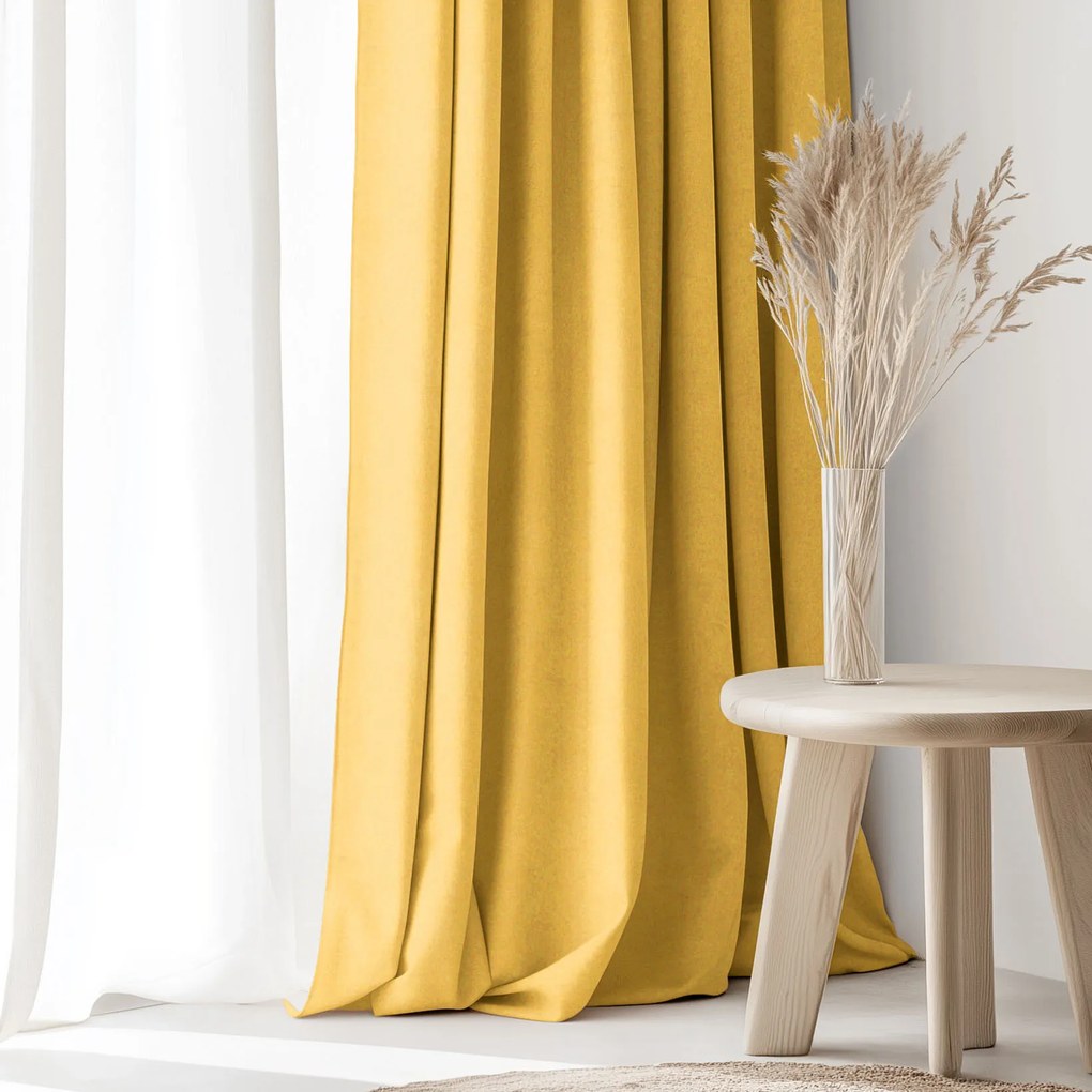 Goldea marbella dekoratív drapéria - mézsárga 280x135 cm