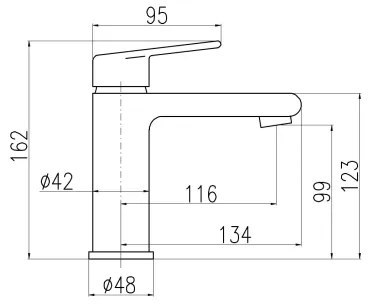 RAV Slezák CO128.0 - COLORADO mosdócsaptelep 16,2 cm, fényes króm