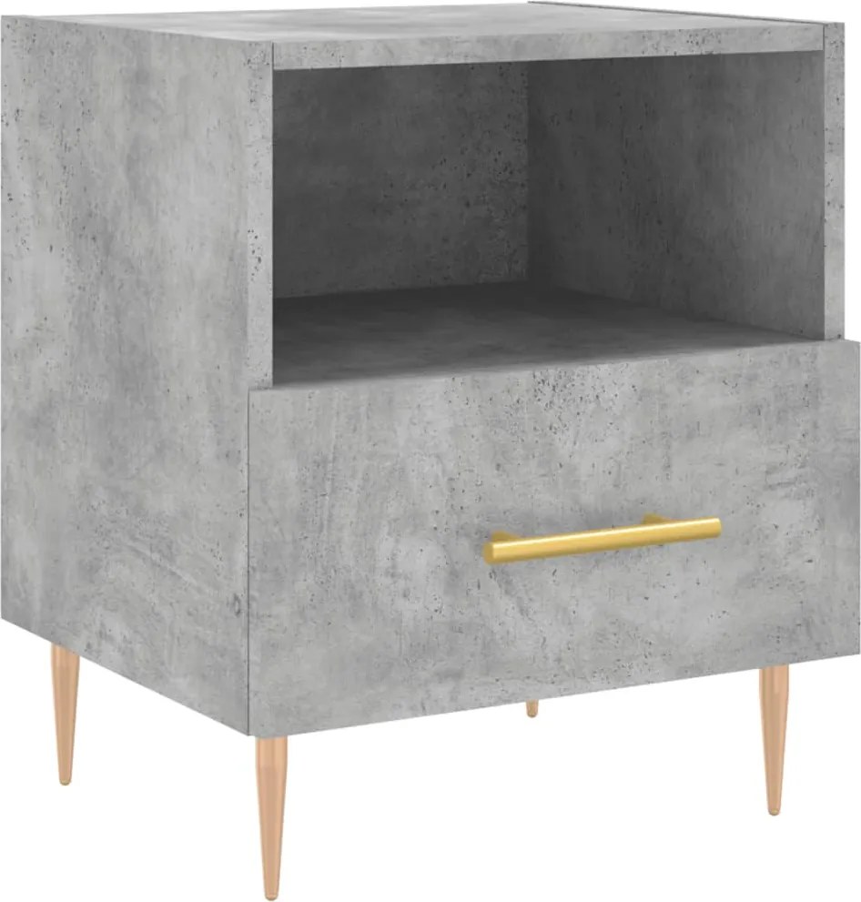 vidaXL betonszürke szerelt fa éjjeliszekrény 40 x 35 x 47,5 cm