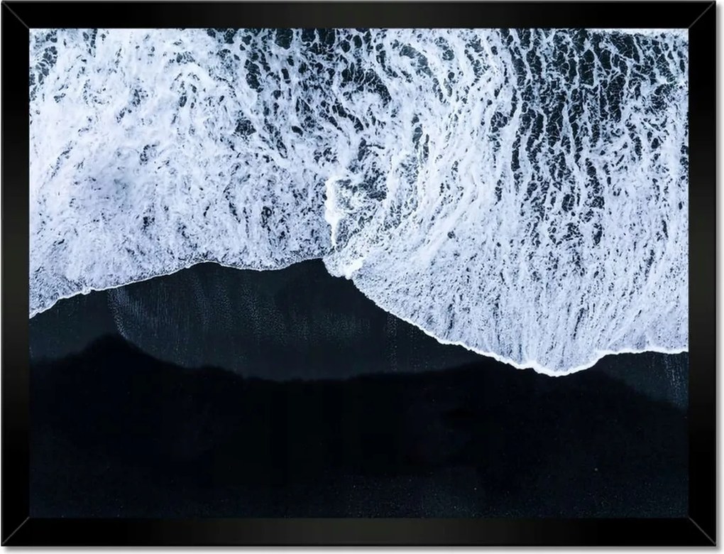 Poszterek keretben 40x30 Izland fekete tengerparttal