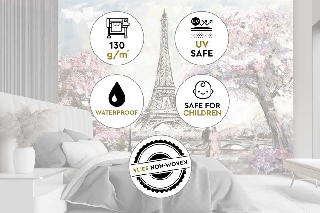 Gario Fotótapéta Párizs, Eiffel-torony tavasszal Anyag: Vlies, Méret: 150 x 105 cm