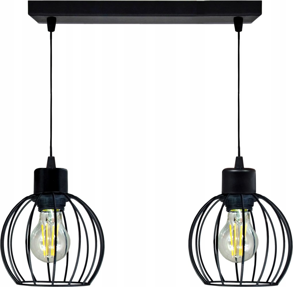 Mennyezeti függőlámpa Csillár Túlnyúlás 2x vezeték Gömb