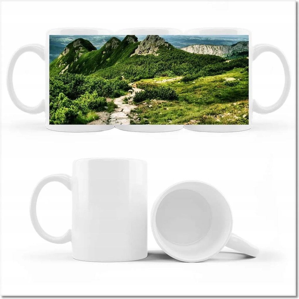 Bögre fényképpel Lengyel Tátra Hegyek