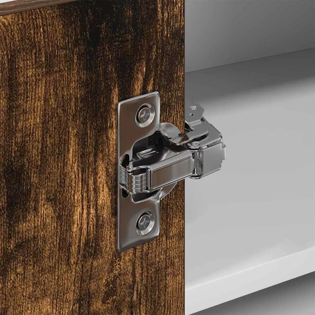 Függő szekrény Riga Füstölt tölgy és fehér 57 x 57 x 40 cm