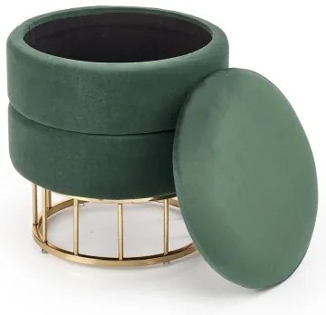 Taburet MINTY átm. 37 cm zöld/arany