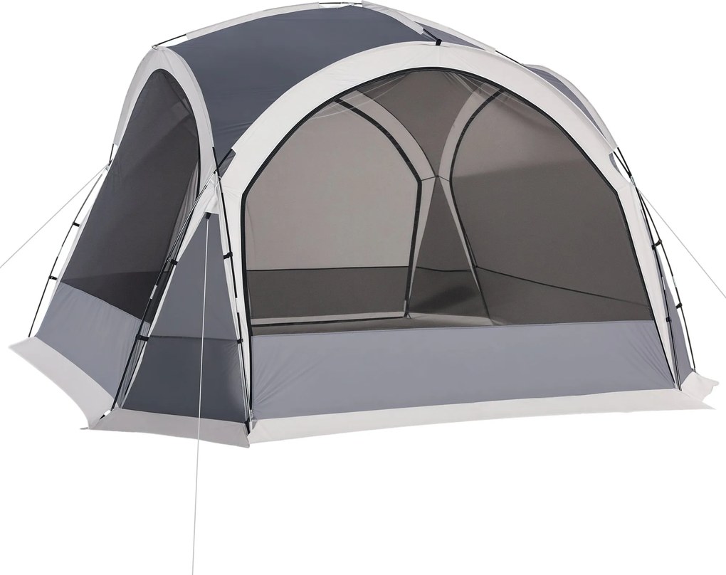 Outsunny Hordozható Sátra 6-8 Fő Részére Tengerparti Kempinghez, 4 Rovarhálóval, Cipzárral és UV-védett Szállítótáskával Horgászathoz és Túrázáshoz 35