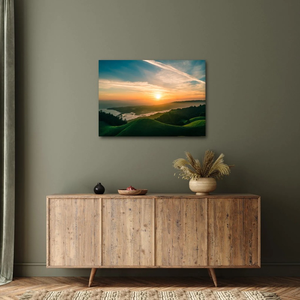 Vászonkép - Napkelte a tenger felett (70x50 cm)
