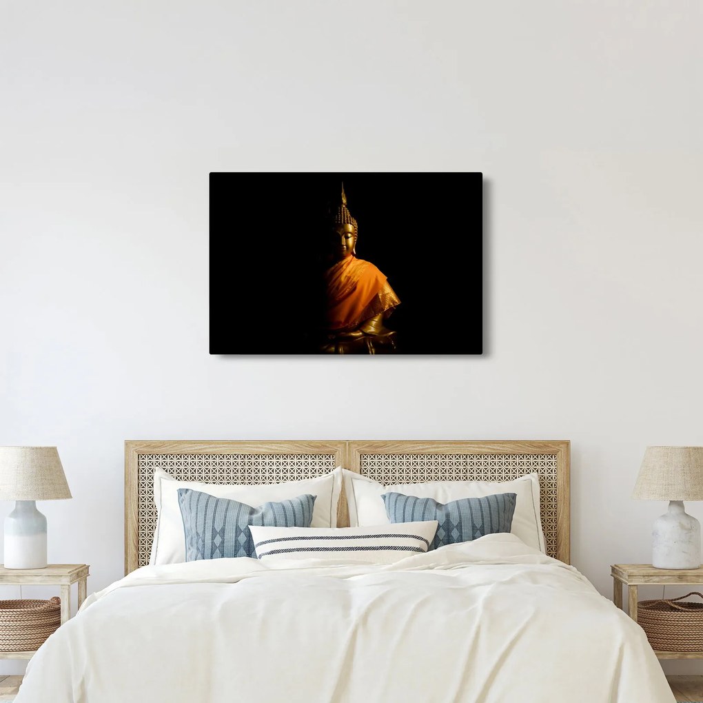 Kép - Arany Buddha szobor (90x60 cm)