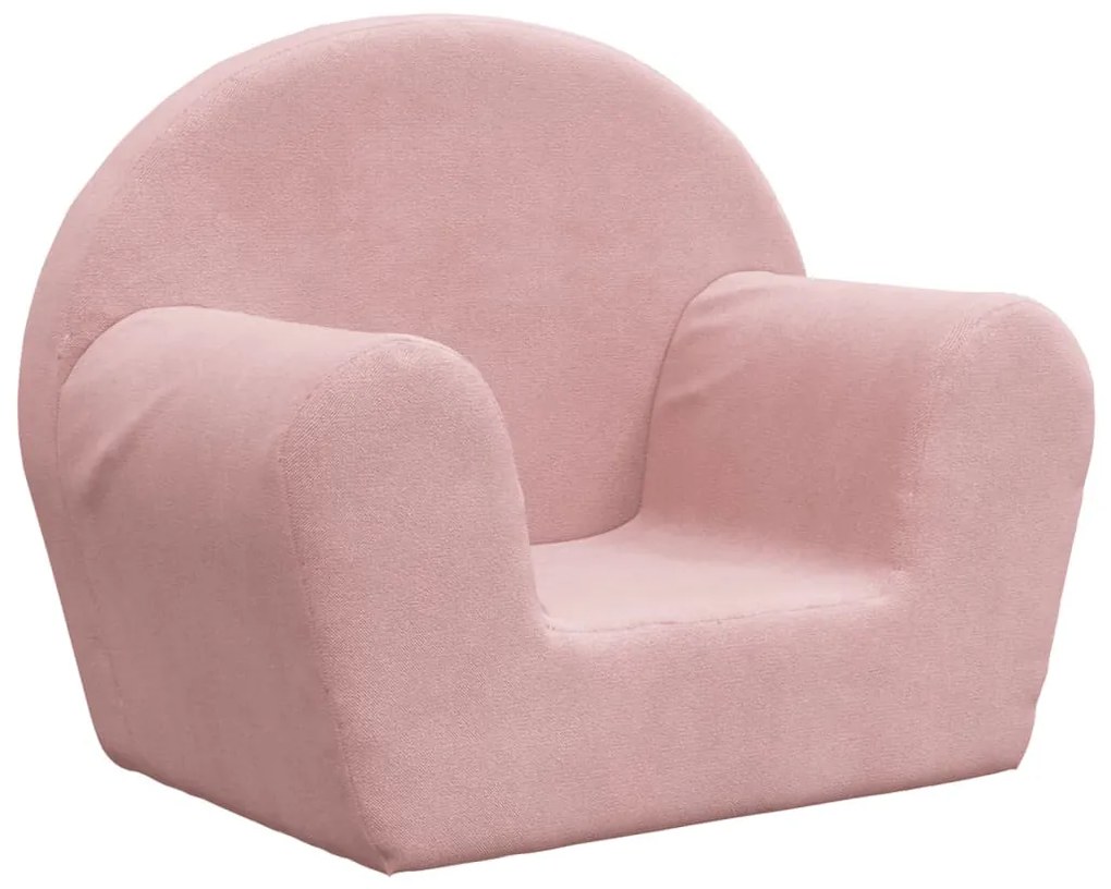 puha plüss gyerekkanapé rózsaszín