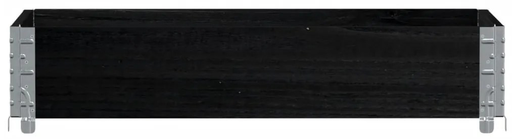 fekete tömör fenyő kerti növénytartó 100 x 50 cm