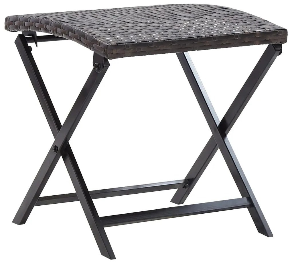 Barna összecsukható polyrattan ülőke