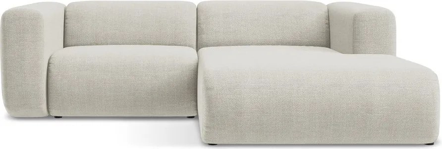 Bézs sarokkanapé (jobb oldali-heverő résszel) Ekahi – Makamii
