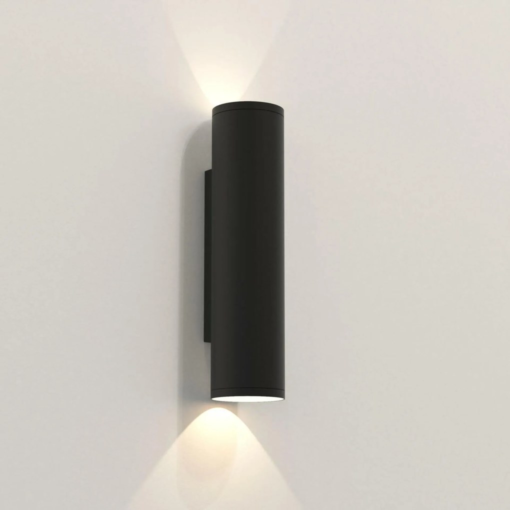 Astro Ava 300 kültéri fali lámpa, 2x6W GU10, fekete, IP44