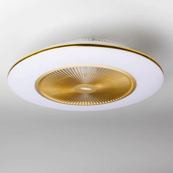 Brilagi - LED Dimmelhető lámpa ventilátorral AURA LED/38W/230V arany + távirányító