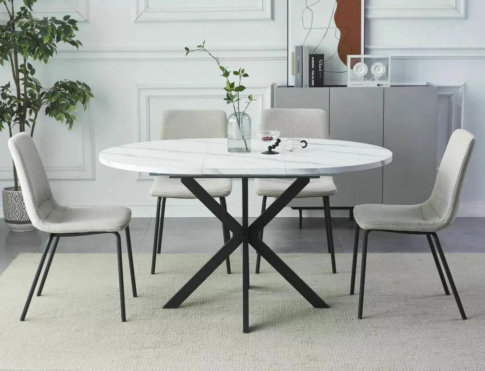 Gaston bővíthető étkezőasztal fehér 100-135cm