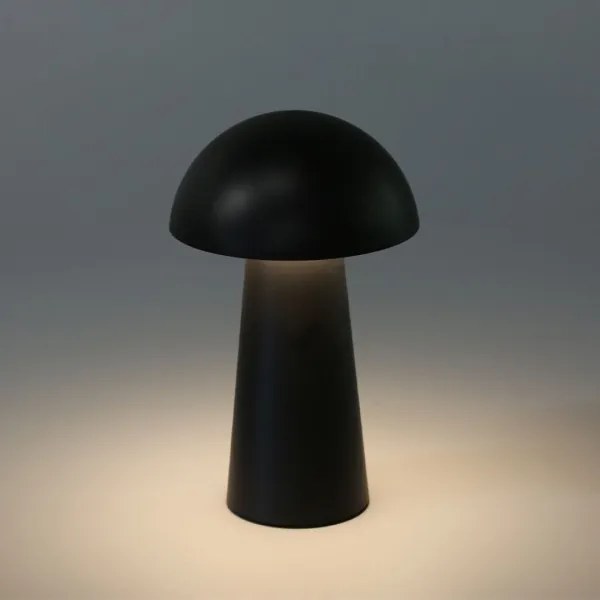 Rabalux 76036 - MIREO kültéri LED lámpa, érintős, dimmelhető, 1,5 W/5 V, IP44, 1200 mAh, USB, fekete