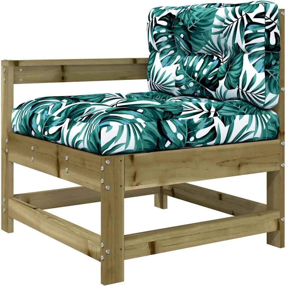 vidaXL impregnált fenyőfa kerti szék párnával