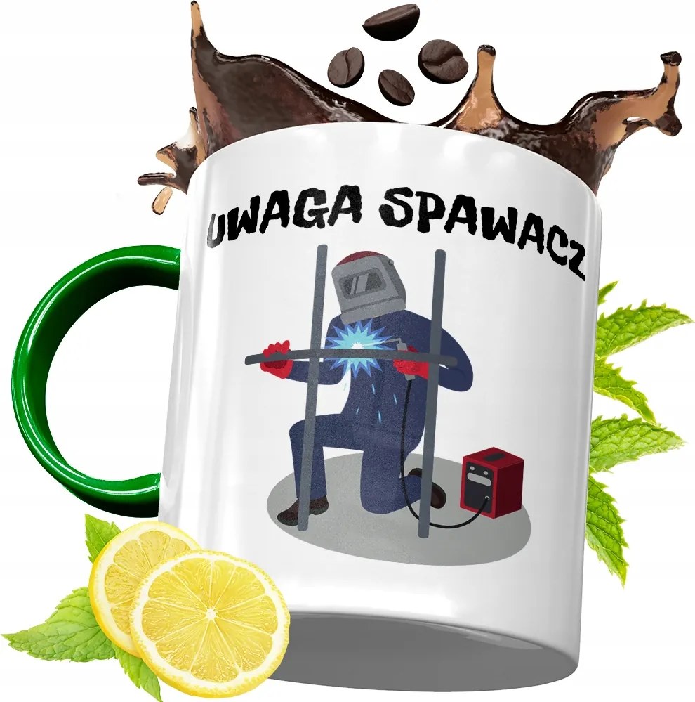 Zöld Bögre Hegesztőnek Születésnapra Ajándék fényképes nyomtatással