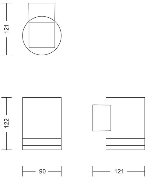 Philips - LED Napelemes fali lámpa FYCE LED/1,5W/3,7V 1200 mAh IP44