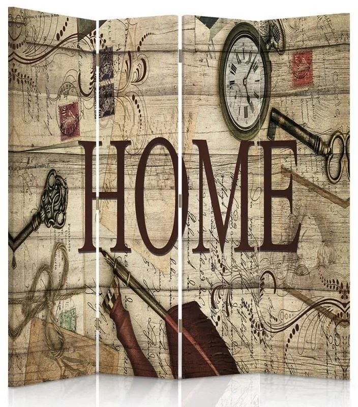 Gario Paraván Home vintage kompozíció Méret: 145 x 170 cm, Kivitelezés: Klasszikus paraván