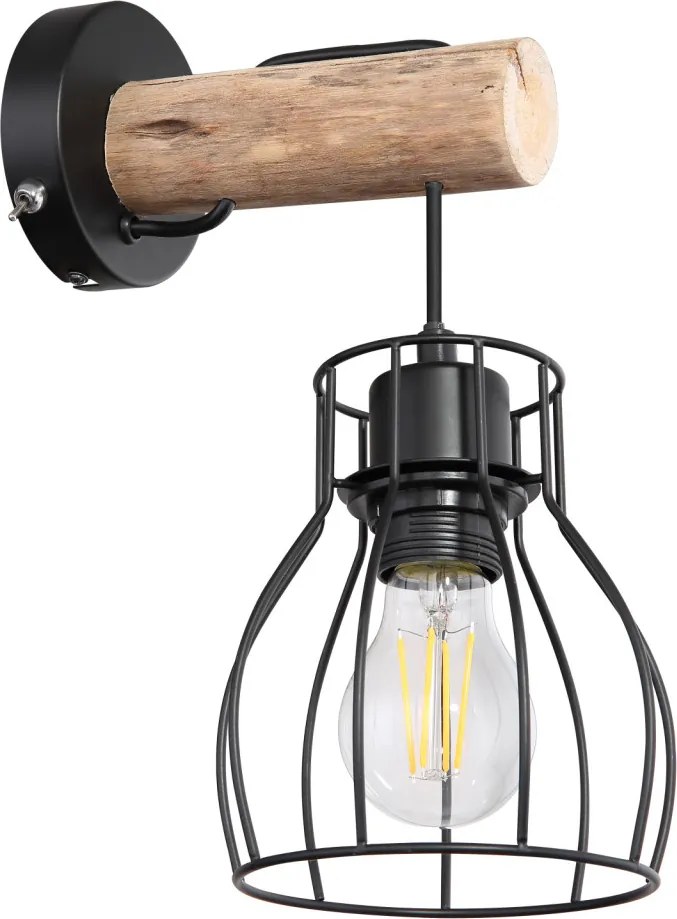 Fali Lámpa Fekete MINA GLOBO-15326NW