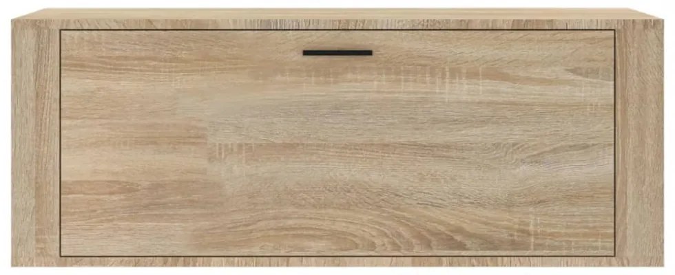 sonoma tölgy színű szerelt fa fali cipőszekrény 100x35x38 cm