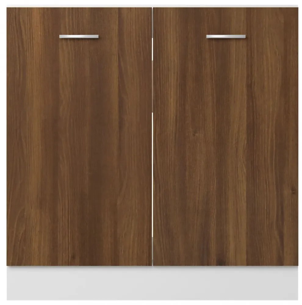 “Lyon” barna tölgyszínű szerelt fa alsó mosogatószekrény