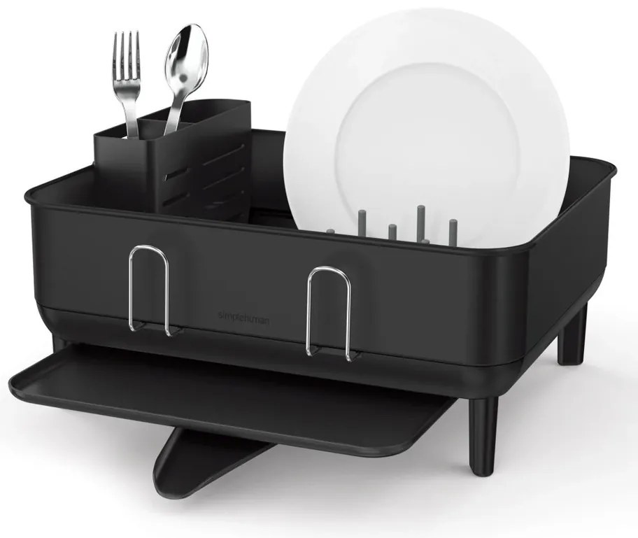 Simplehuman Compact edénycsepegtető, acél, műanyag, FPP, fekete