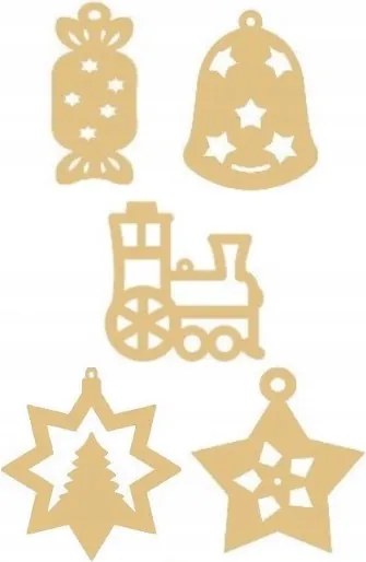 Bombák fa díszek karácsonyi dekoráció 20db