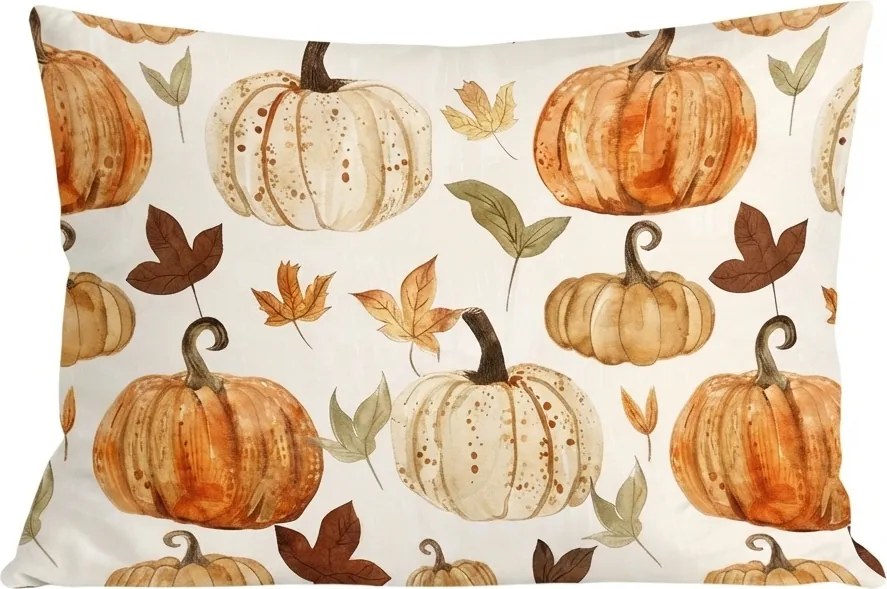 Flanel párnahuzat PUMPKINS & STRIPES 50x70 cm, színes kivitel