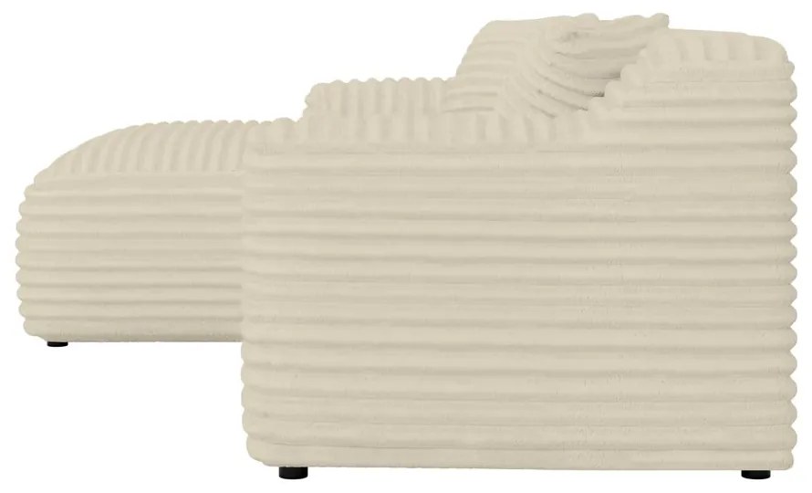 Bézs kordbársony sarokkanapé (bal oldali-heverő résszel) Martin – Ropez